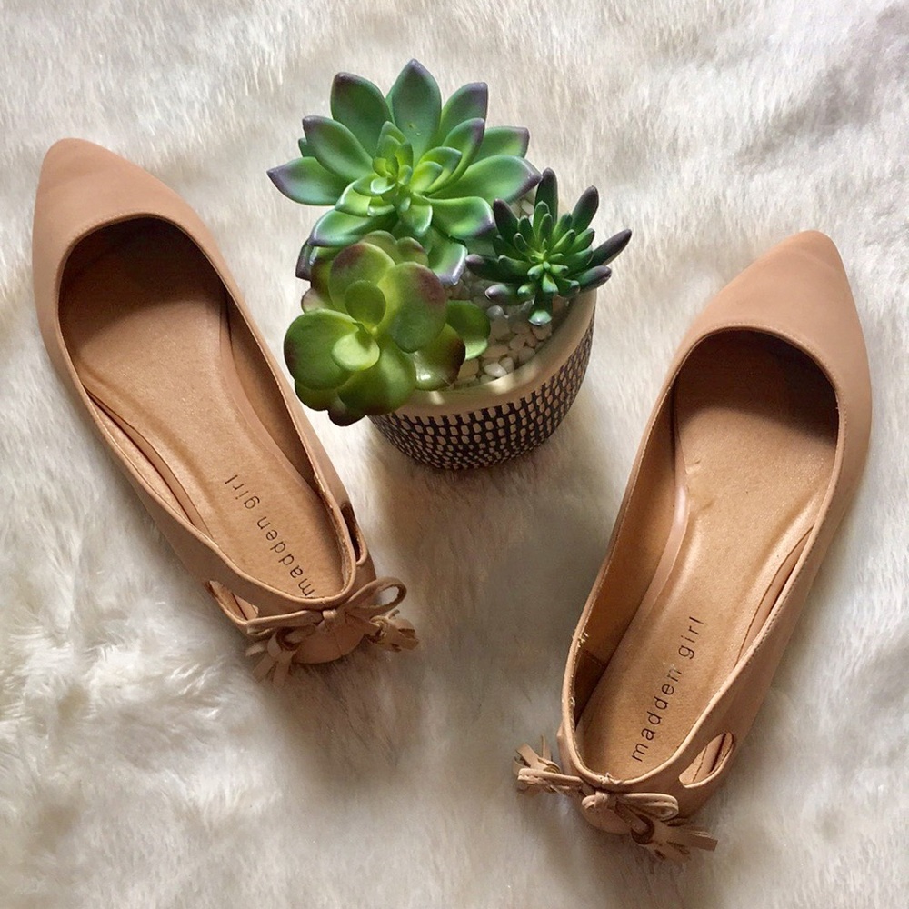 Madden Girl Baby Pink Flats w/ Tassel Bow